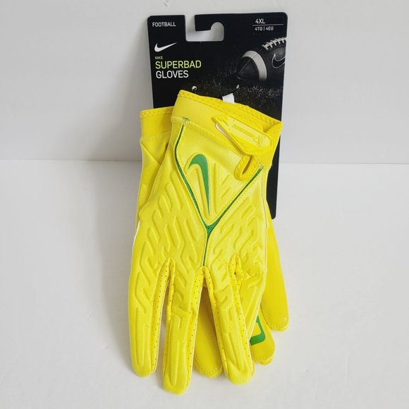 Nike Superbad 6.0 Football Gloves NCAA Oregon Ducks DX5341-715 Size 4XL
